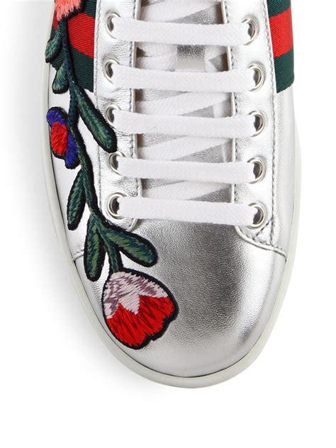 gucci floral embroidery aces|Gucci ace floral shoes.